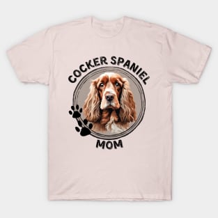 Cocker Spaniel Dog Mom Dog Breed Portrait T-Shirt